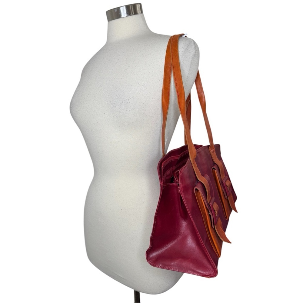 Leaders in Leather Vintage Leather Tote Bag - Picture 5 of 16